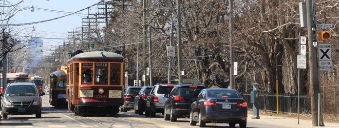 Peter Witt 2766 eastbound on Queen at Woodfield